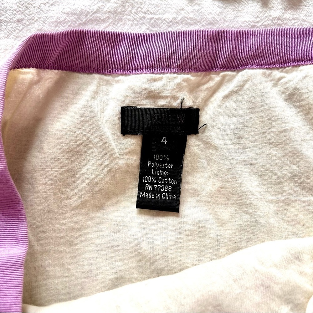 J CREW Unicorn Mermaid Silver Purple Fete Sequin Mini Skirt Faux Wrap Size 4 - Picture 5 of 11